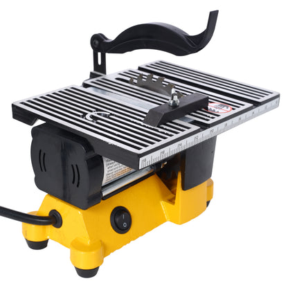 4" 90W Mini Table Saw Top Cut Off Miter Saw Multifunctional Desktop Saws w/ 3 Blades for Precision Cut Metal Wood Frame Molding image 11