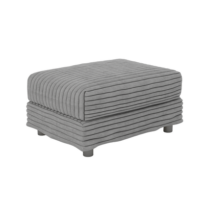 Plush Corduroy Ottoman to Combine with 2 Seater Sofa, 3 Seater Sofa and 4 Seater Sofa, Suitable for Living Rooms, Apartments, Offices, Grey(Old SKU:W1885P336067) image 1