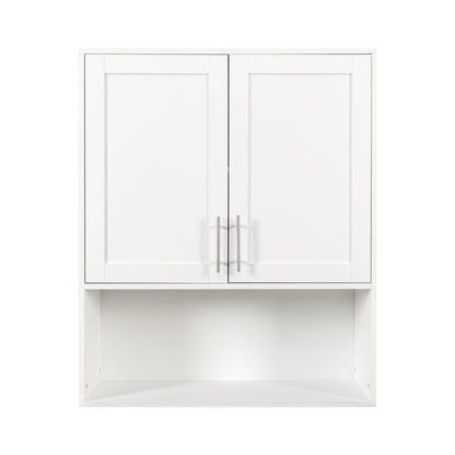 Bathroom Mirror Cabinet - Two Door Wall Cabinet Bathroom Vanity Mirror Cabinet with Facial Tissues Slot and Multifunctional Storage Area image 11