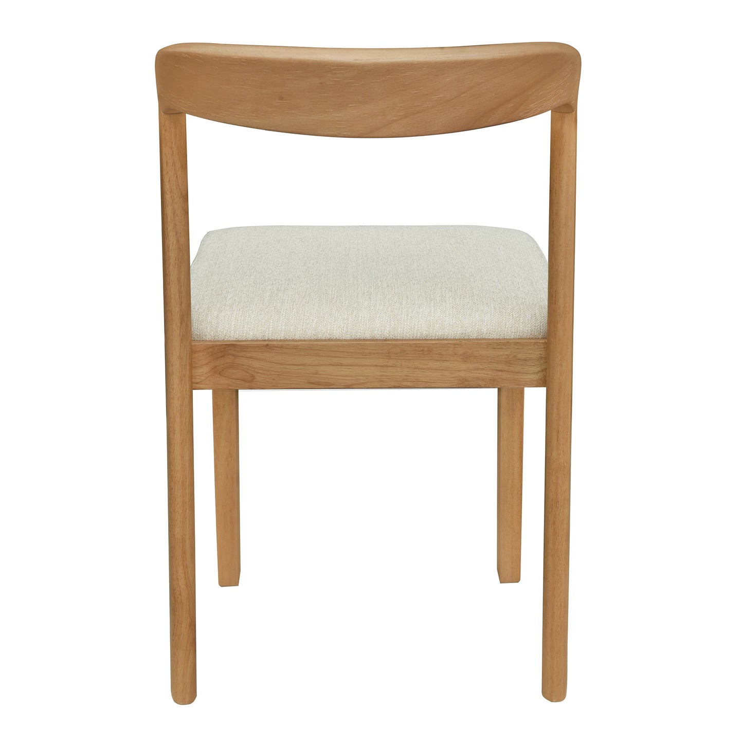 Solid Rubber Wood Dining Chairs(Natural Oak+Beige)Set of 2 image 8