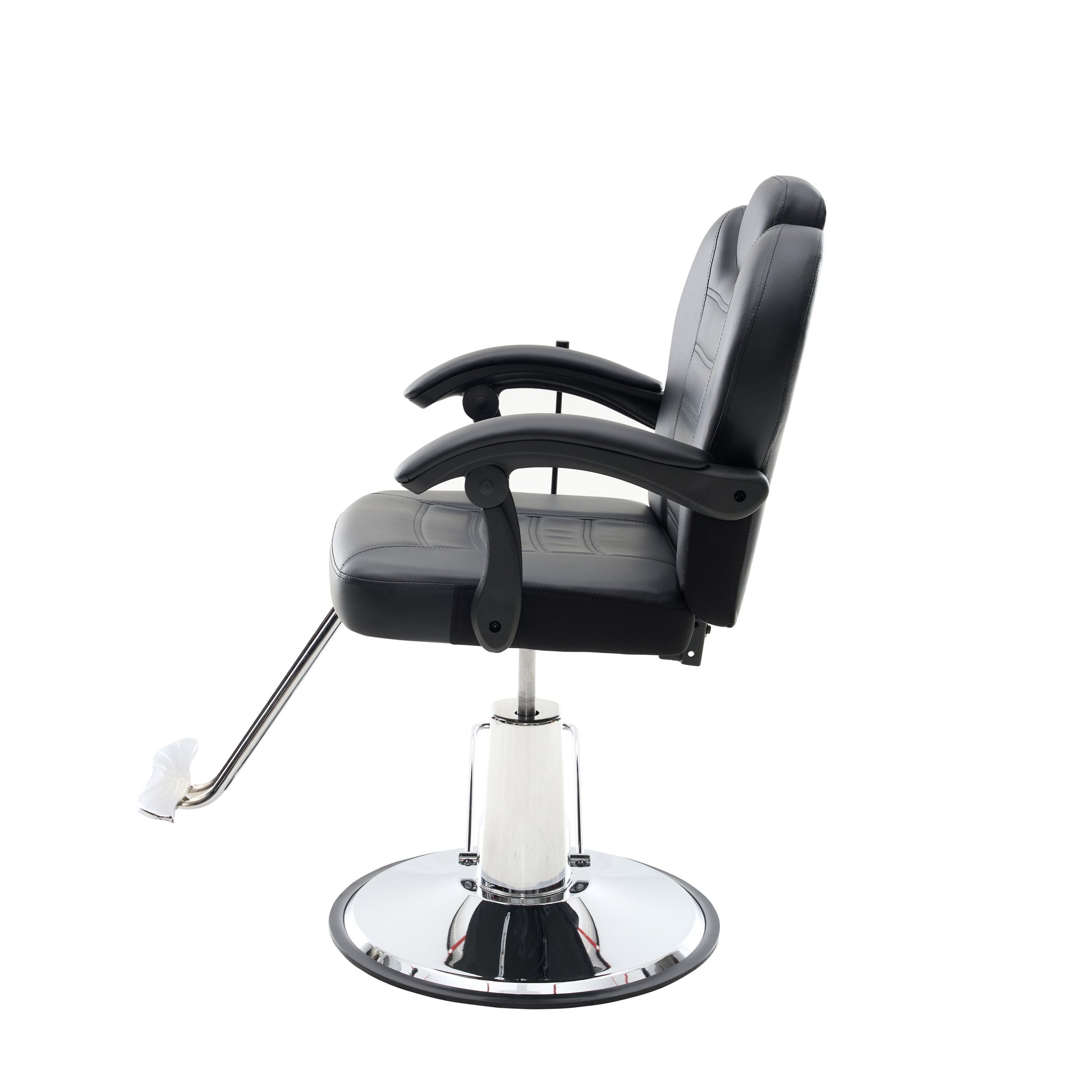 90°-150° Reclining Barber Chairs for Barbershop, Heavy Duty Hydraulic Pump 360°Swivel Salon Chair for Hair Stylist -Black image 7