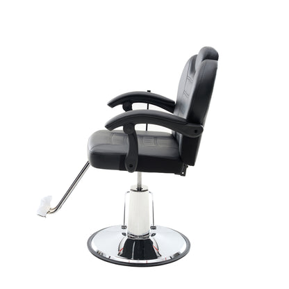 90°-150° Reclining Barber Chairs for Barbershop, Heavy Duty Hydraulic Pump 360°Swivel Salon Chair for Hair Stylist -Black image 7