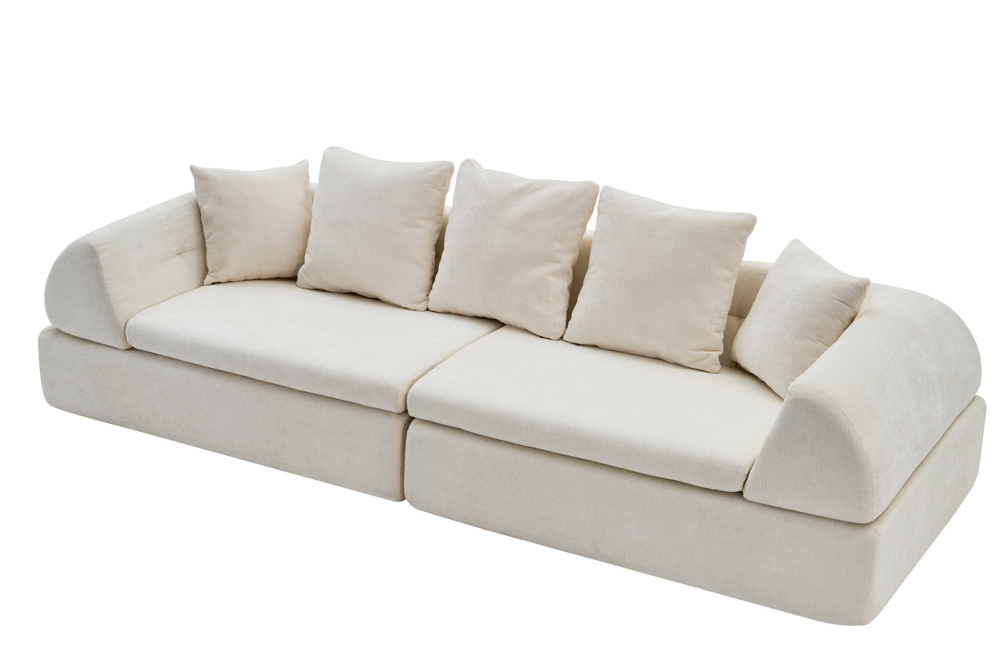 Cloud Modular Sectional Sofa - Shape Boneless Couch & Deep Fluffy Seat, No Assembly Required for Living Room Bedroom image 9