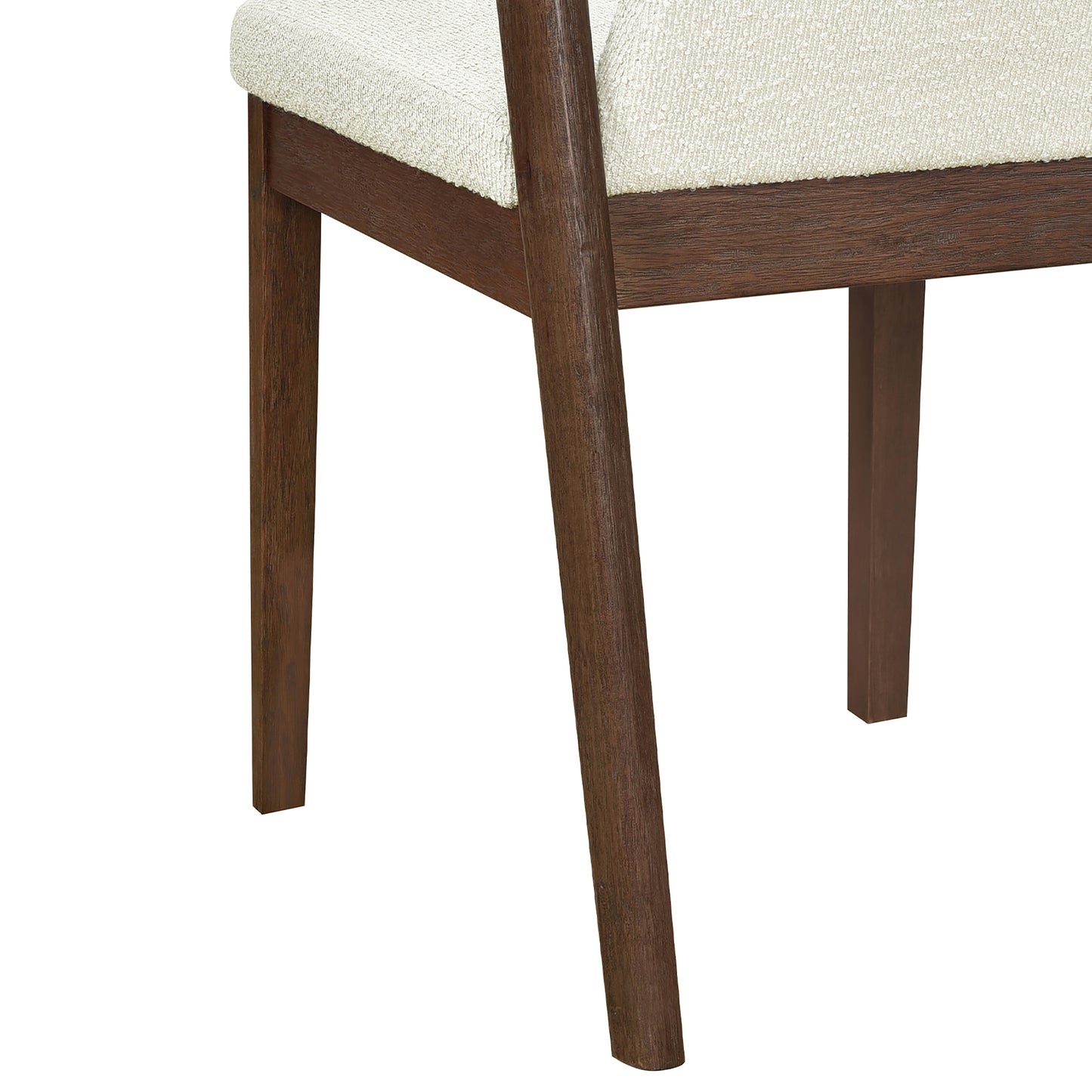 Upholstered Backrest Armless Dining Chairs (Walnut+Camel) image 12