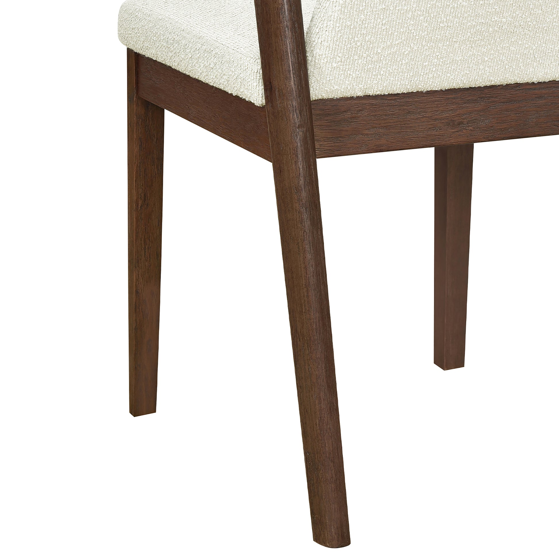 Upholstered Backrest Armless Dining Chairs (Walnut+Camel) image 12