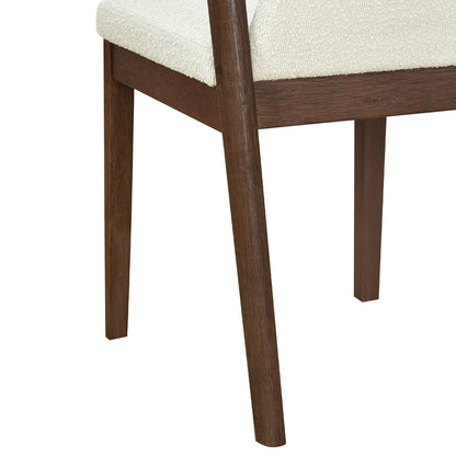 Upholstered Backrest Armless Dining Chairs (Walnut+Camel) image 12