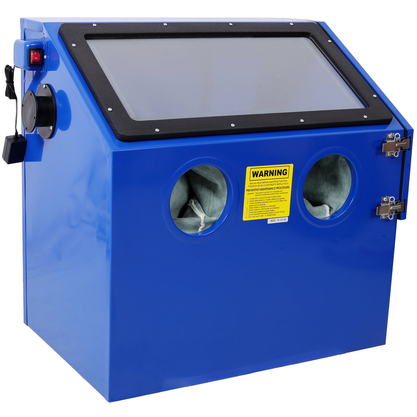 110L Bench Top Sandblast Cabinet,Ergonomic and Compact Design for Precise Sandblasting, with Heavy Steel Construction and Built-in Blast Gloves for No Sand Leakage, Bright LED Lighting System image 5