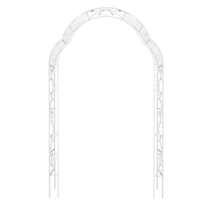 Metal Garden Arch Assemble Freely with 8 Styles Garden Arbor Trellis Climbing Plants Support Rose Arch Outdoor Arch Wedding Arch Party Events Archway Cream White image 3