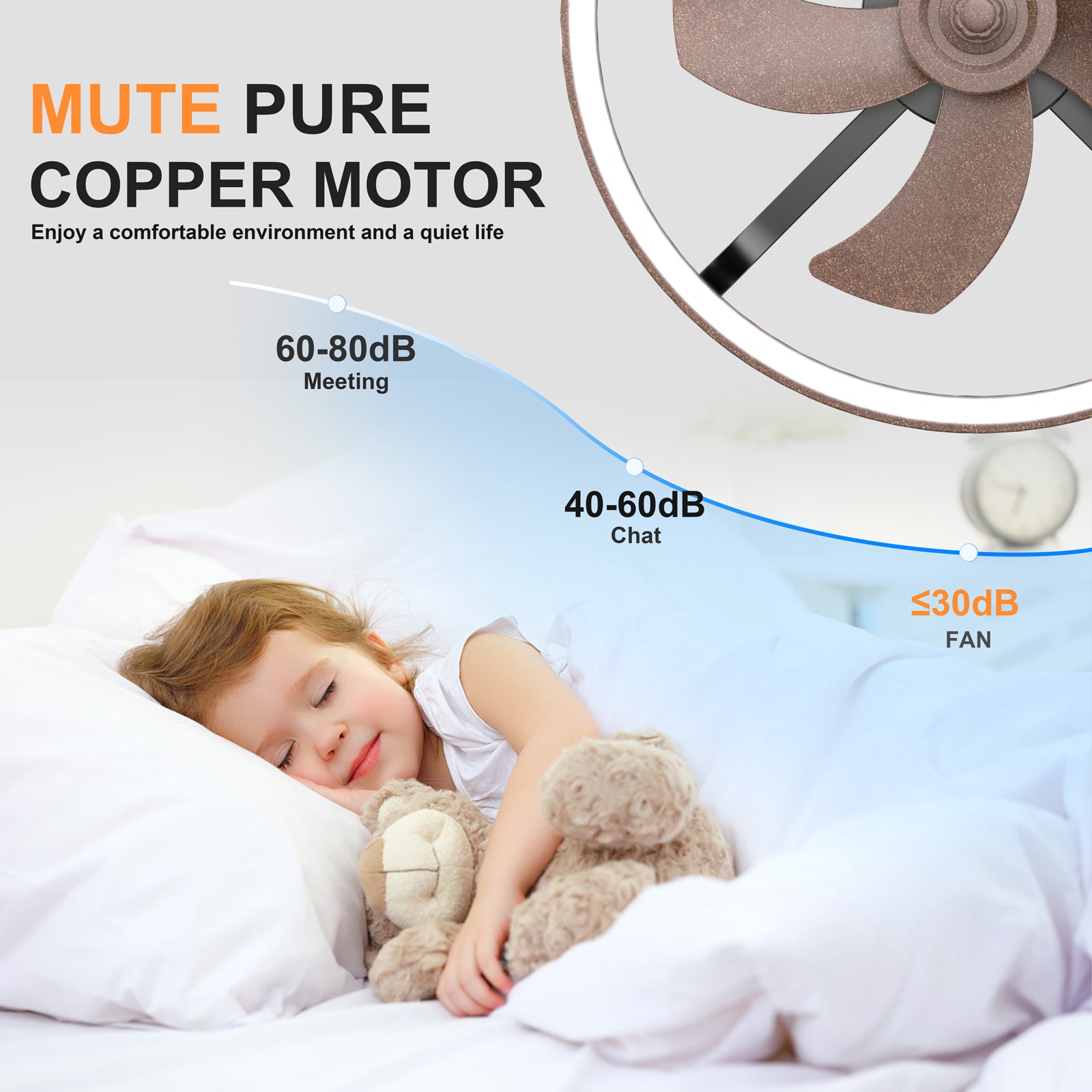 20.5" Rustic Brown Ceiling Fans with Lights Remote & APP Control, Downrod Mount Dimmable LED Fandelier, 6 Speeds Quiet DC Motor, Modern Ceiling Fan for Bedroom Living Room image 3