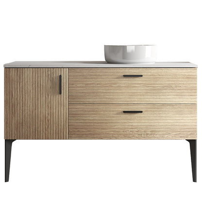 Emilia 48" Striped Natural Oak Bathroom Vanity with Sink, without drainage and faucet, Freestanding Bathroom Cabinet for Modern Bathroom, KD image 10