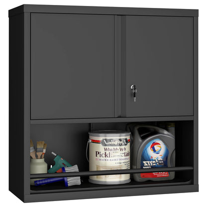 Metal Adjustable 2 Doors Metal Storage Cabinet Kitchen Pantry Cabinet With Adjustable Shelves Tall Steel Cabinet Locker For Kitchen, Living Room, Dining Room And Office image 4