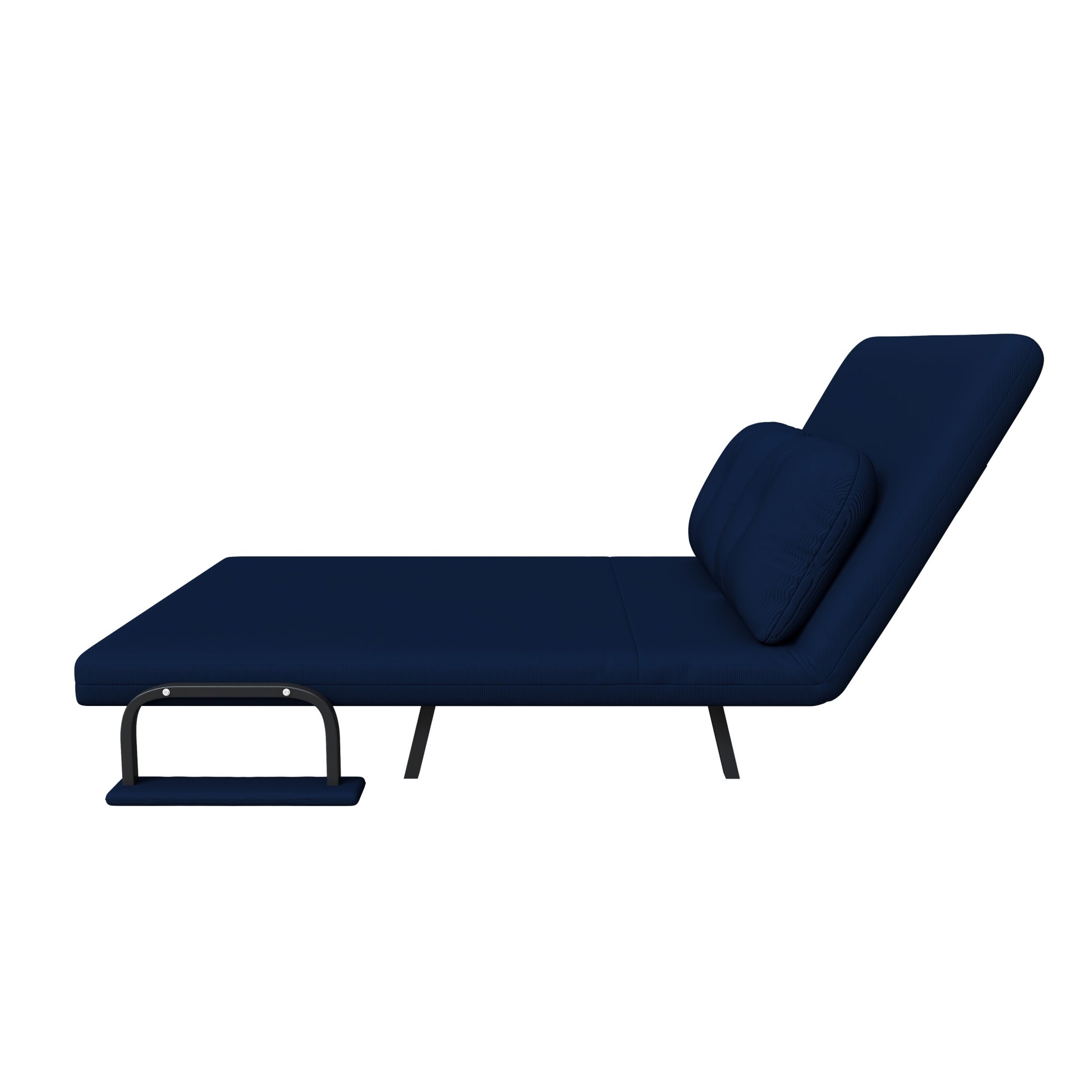 46" Wide Folding Sofa Bed 5-in-1 Convertible Chair for Two - 5-Position Adjustable Backrest with Pillow, Space-Saving Sleeper for Living Room, Bedroom & Office (71.6"W x 46"D)(Bule) image 7