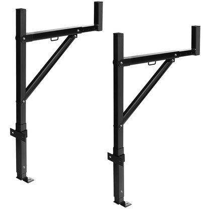 Truck Rack, 19-34inch Extendable Truck Ladder Rack, 38.6"-43.6" Adjustable Height, 250 lbs Capacity Steel Ladder Rack for Truck, Heavy Duty Truck Bed Rack for Kayak, Surfboard, Lumber, Ladder image 3