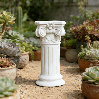 Garden Decorative Column, 15"Retro Elegant White Ancient Greek Style Roman Column, Suitable for Garden Decoration, Suitable for Weddings And Dining Tables, Multifunctional Indoor/outdoor Use, Perfect image 4