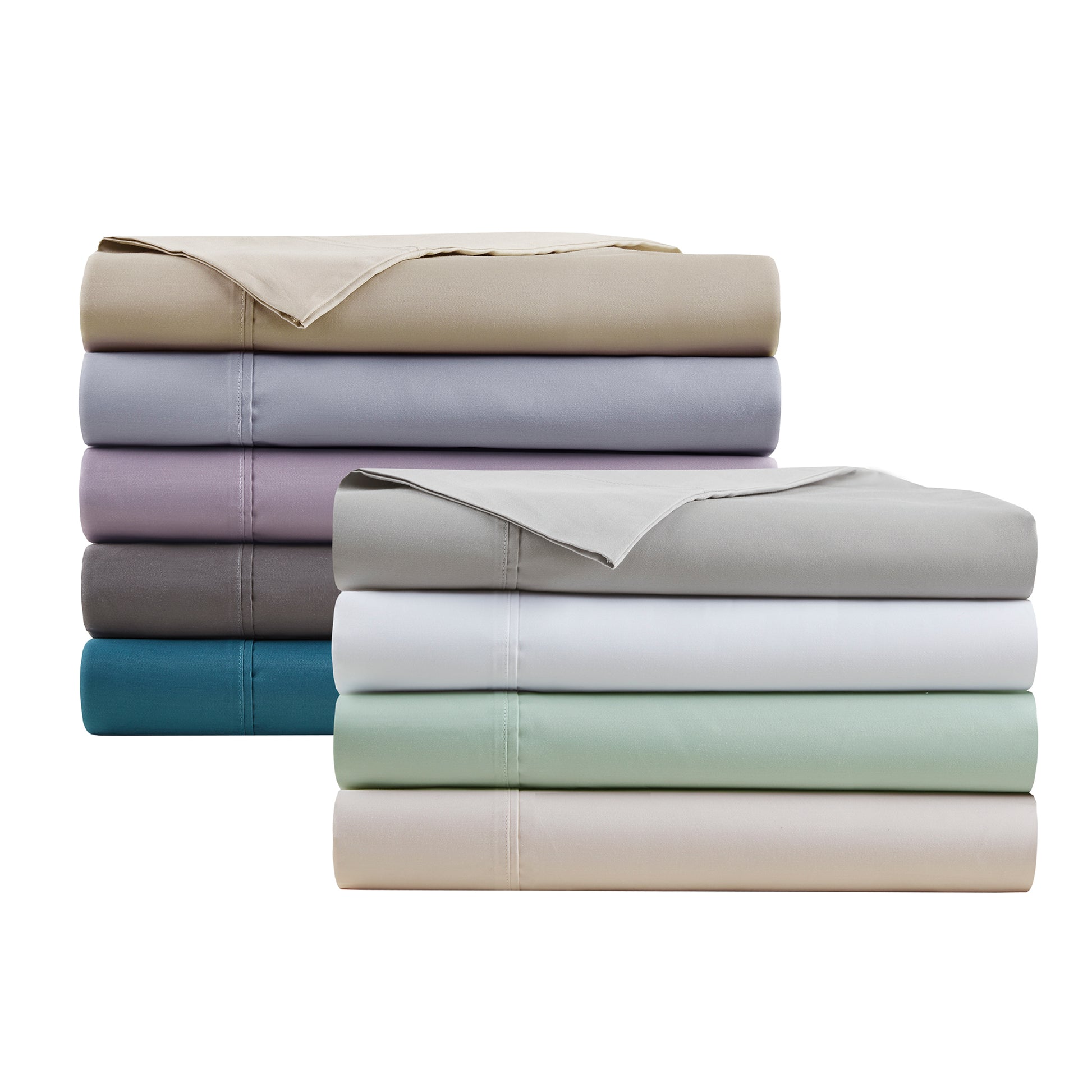 4 Pieces Queen Cooling Cotton Blend Sheet Set,Blue image 7
