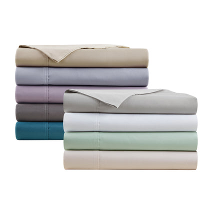 4 Pieces Queen Cooling Cotton Blend Sheet Set,Blue image 7