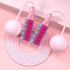Adjustable Rope or Ropeless 2 in 1 Jump Ropes Training Skipping Fitness Weighted
