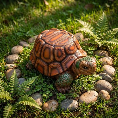 18" Garden Turtle Statue Stool, Simulated Animal Resin Sculpture, Multi-Purpose Decorative Stool for Living Room, Balcony, Office, Garden, Courtyard & Lawn image 11