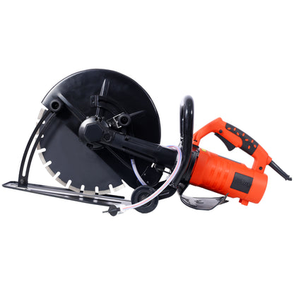 Electric 14" Cut Off Saw Wet/Dry Concrete Saw Cutter Guide Roller with Water Line Attachment image 7