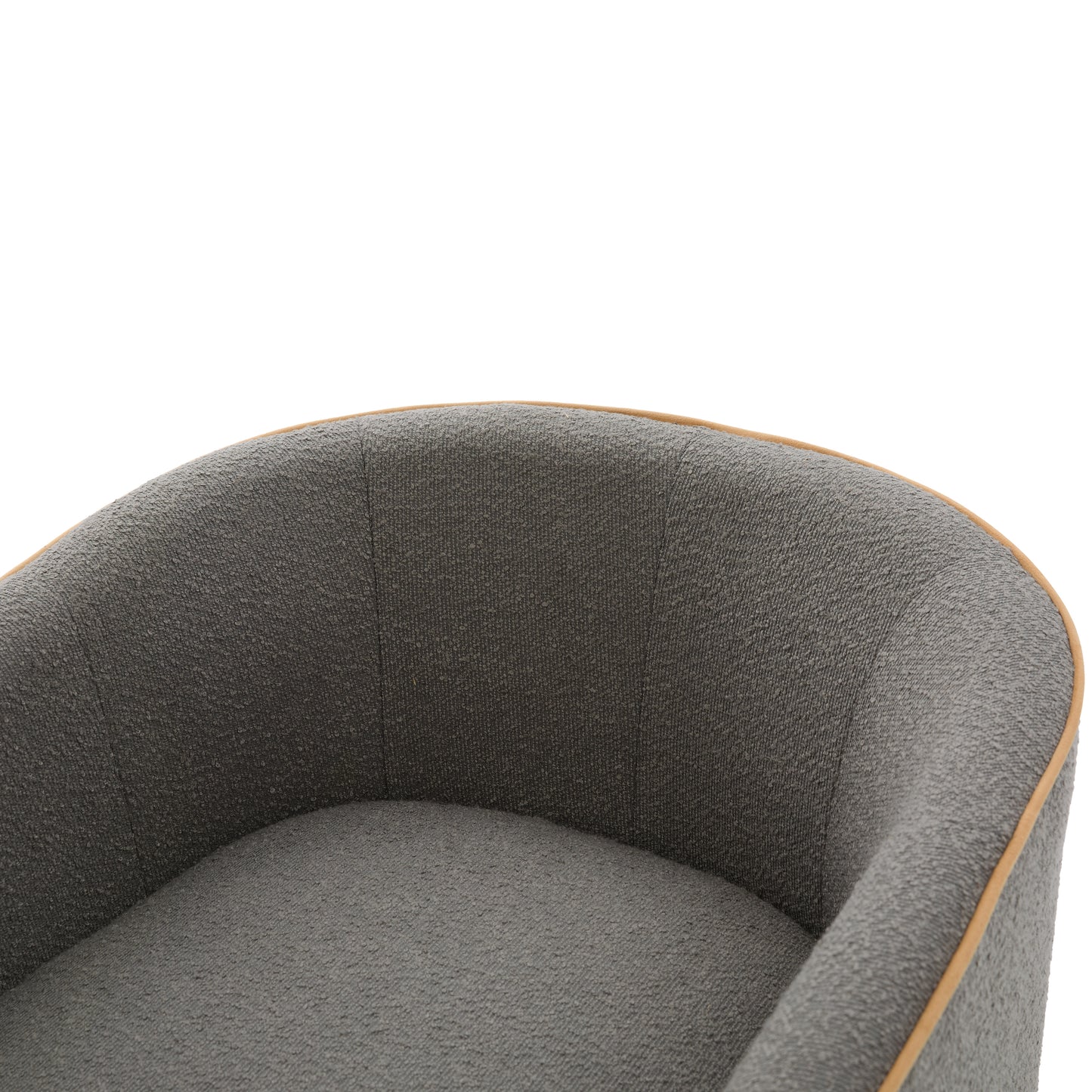 Swivel Accent Chair Upholstered Club Chair Barrel Sofa Chair for Living Room, Reading Corner, and Small Spaces, Light Grey image 12
