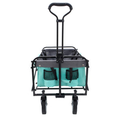 Collapsible Foldable Wagon Cart - All-Terrain Utility Cart in Green