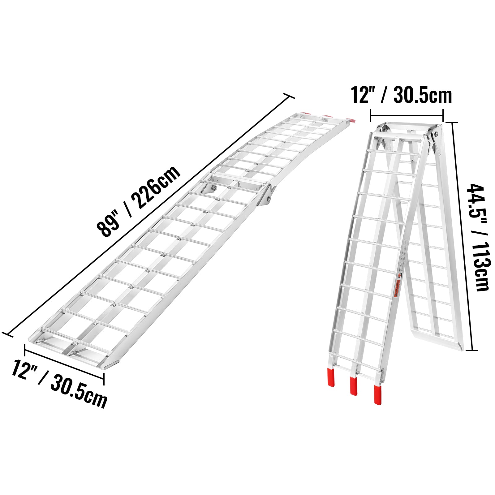Aluminum Ramp 1500 LBS Foldable Loading Ramps for Pickup Trucks Bed 2 PCS image 6