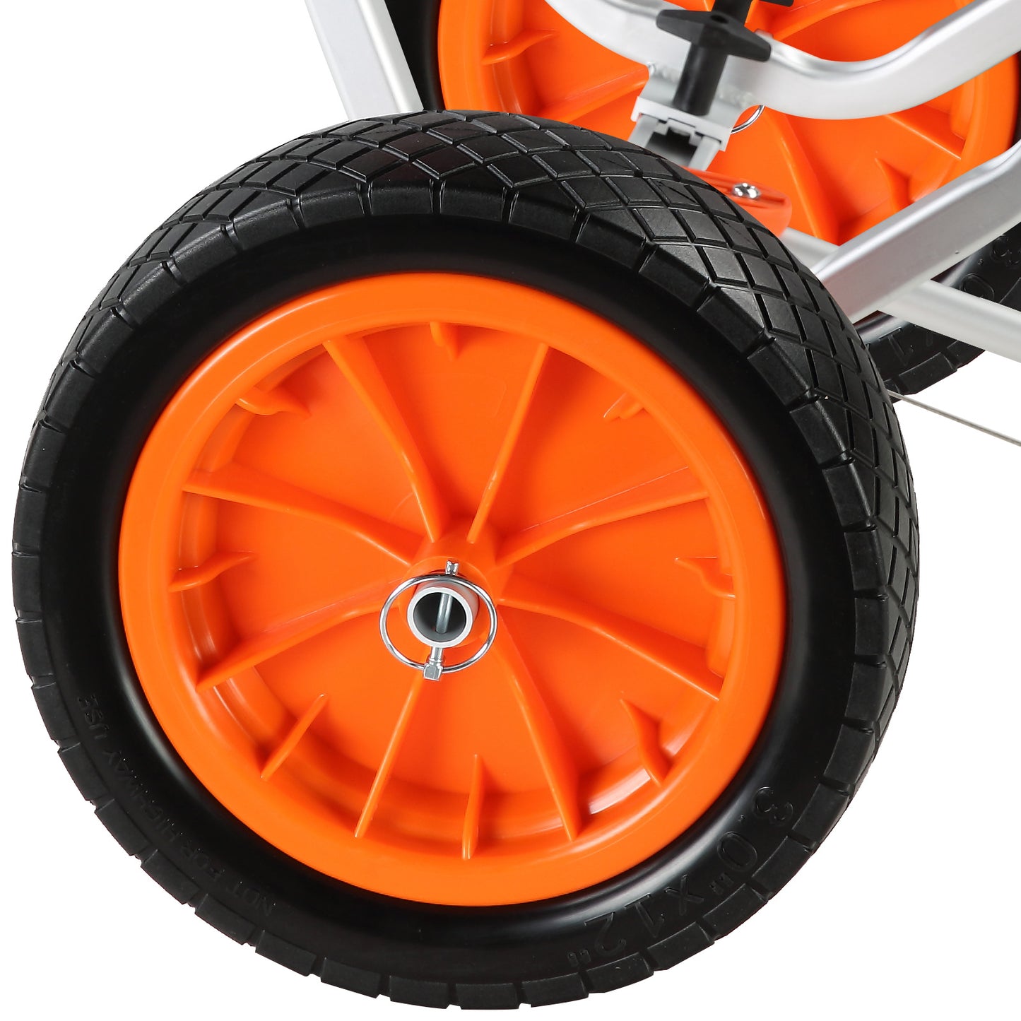 Heavy Duty Kayak Cart, 450lbs Load Capacity, Detachable Canoe Trolley Cart with 12'' Solid Tires, Adjustable Width & Nonslip Support Foot, for Kayaks Canoes Paddleboards Float Mats Jon Boats image 7