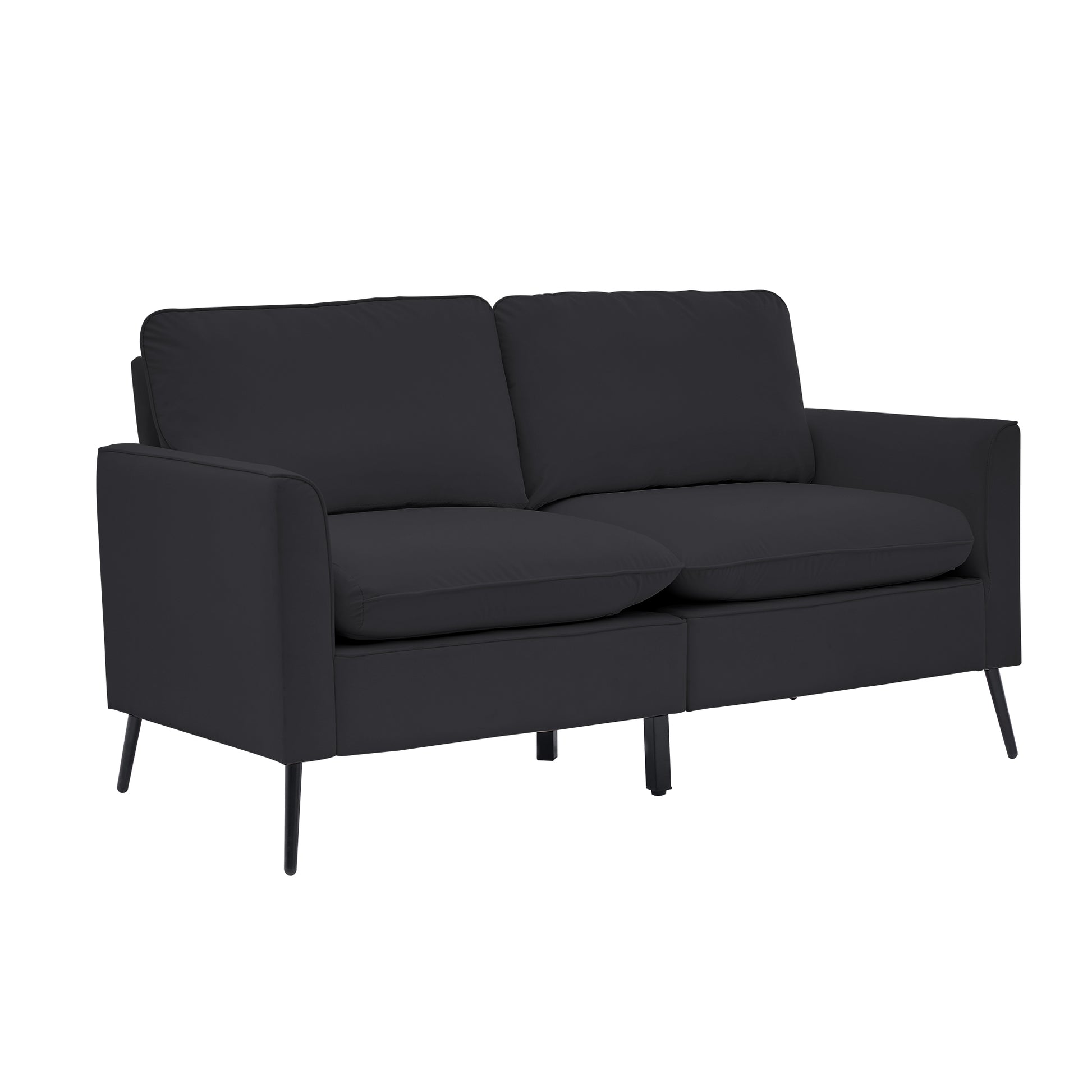TS Cat paw leather upholstered sofa loveseat,Nordic retro light luxury living room balcony bedroom single casual sofa chair (black) image 8