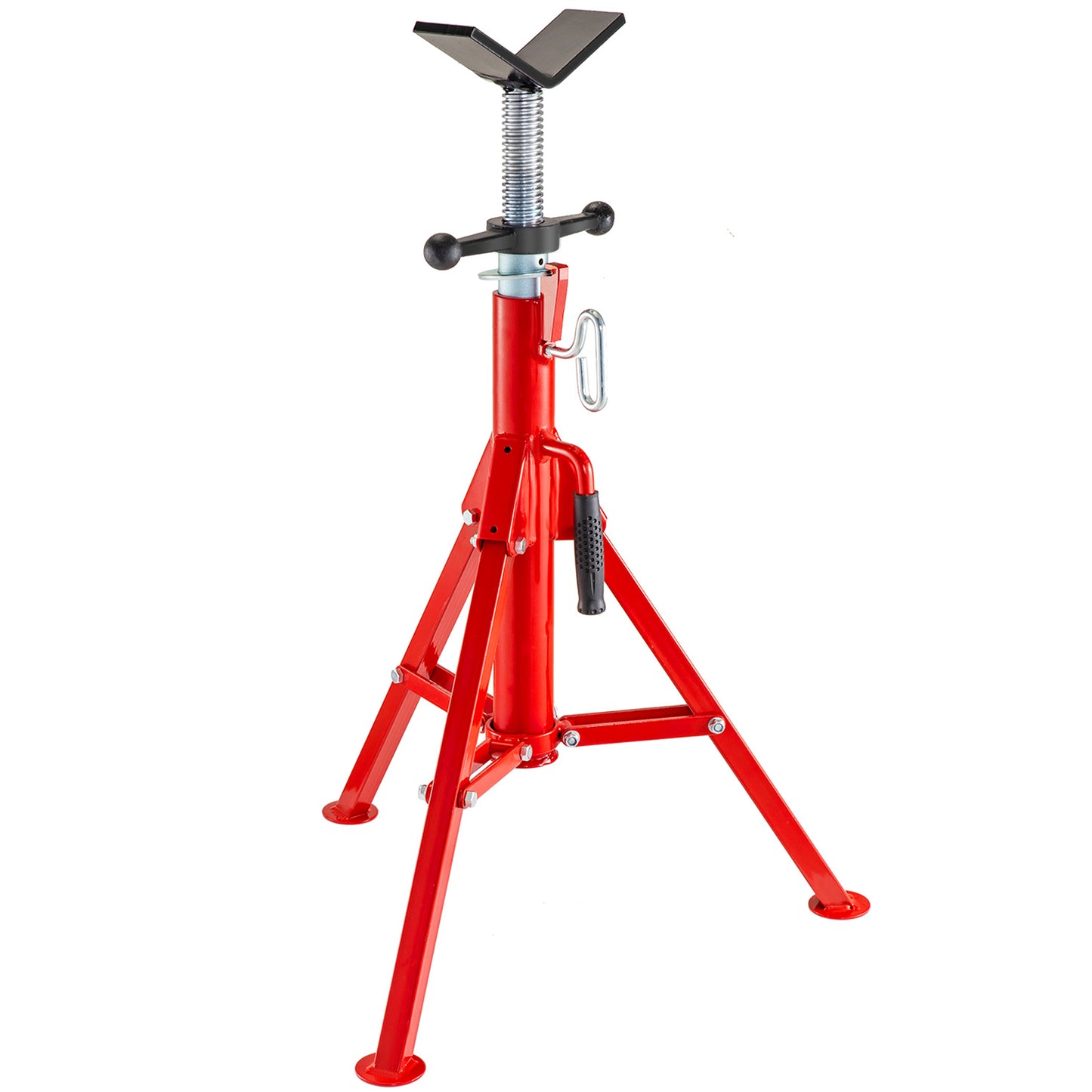 V Head Pipe Stand Adjustable Height 28-52 Inch, Pipe Jack Stands 2500 LB. Capacity,Folding Portable Pipe Stands 1/2 to 12 Inch Pipe Supporting,Steel Jack Stands image 3