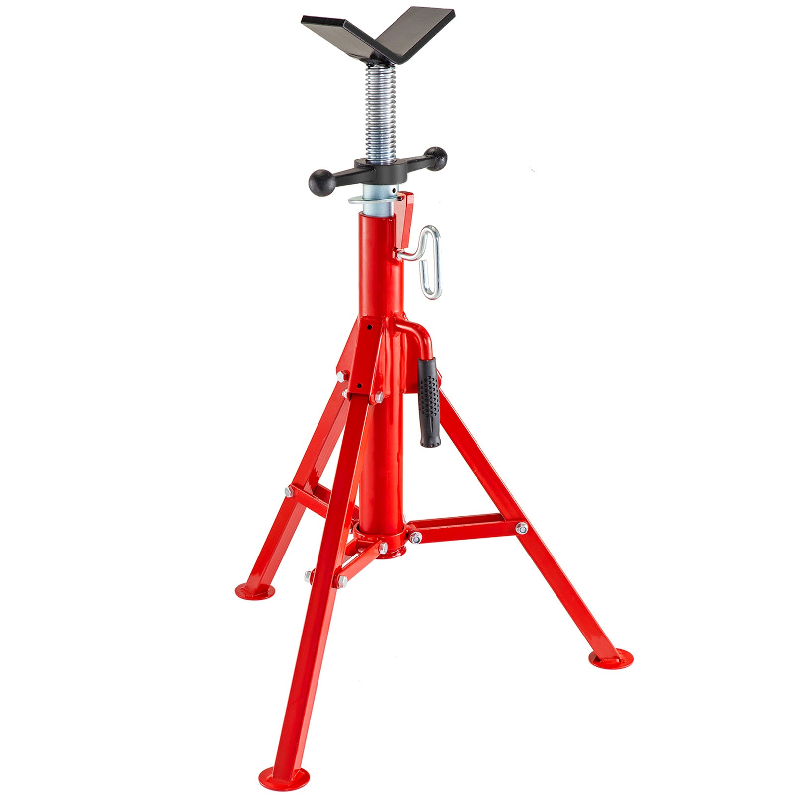 V Head Pipe Stand Adjustable Height 28-52 Inch, Pipe Jack Stands 2500 LB. Capacity,Folding Portable Pipe Stands 1/2 to 12 Inch Pipe Supporting,Steel Jack Stands image 3