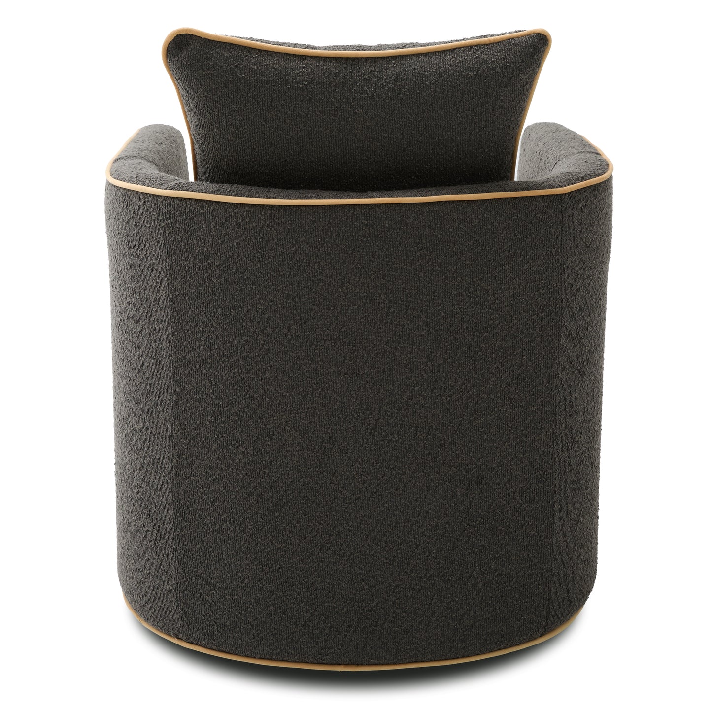 Swivel Accent Chair Upholstered Club Chair Barrel Sofa Chair for Living Room, Reading Corner, and Small Spaces, Dark Grey image 10