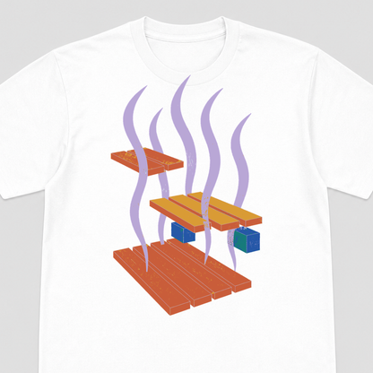 Thermal Bench Rhythm Sauna Graphic T-Shirt - POD-20260809-137_white_front_closeup_mockup