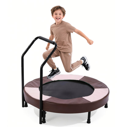 36 inch Nursery Trampoline for Kids, Ages 1 Year Plus, Mini Indoor Foldable Rebounder With Handle,Stable & Quiet,Toddler Trampoline Toys, for Boys & Girls,Bay Bungee Trampoline image 9