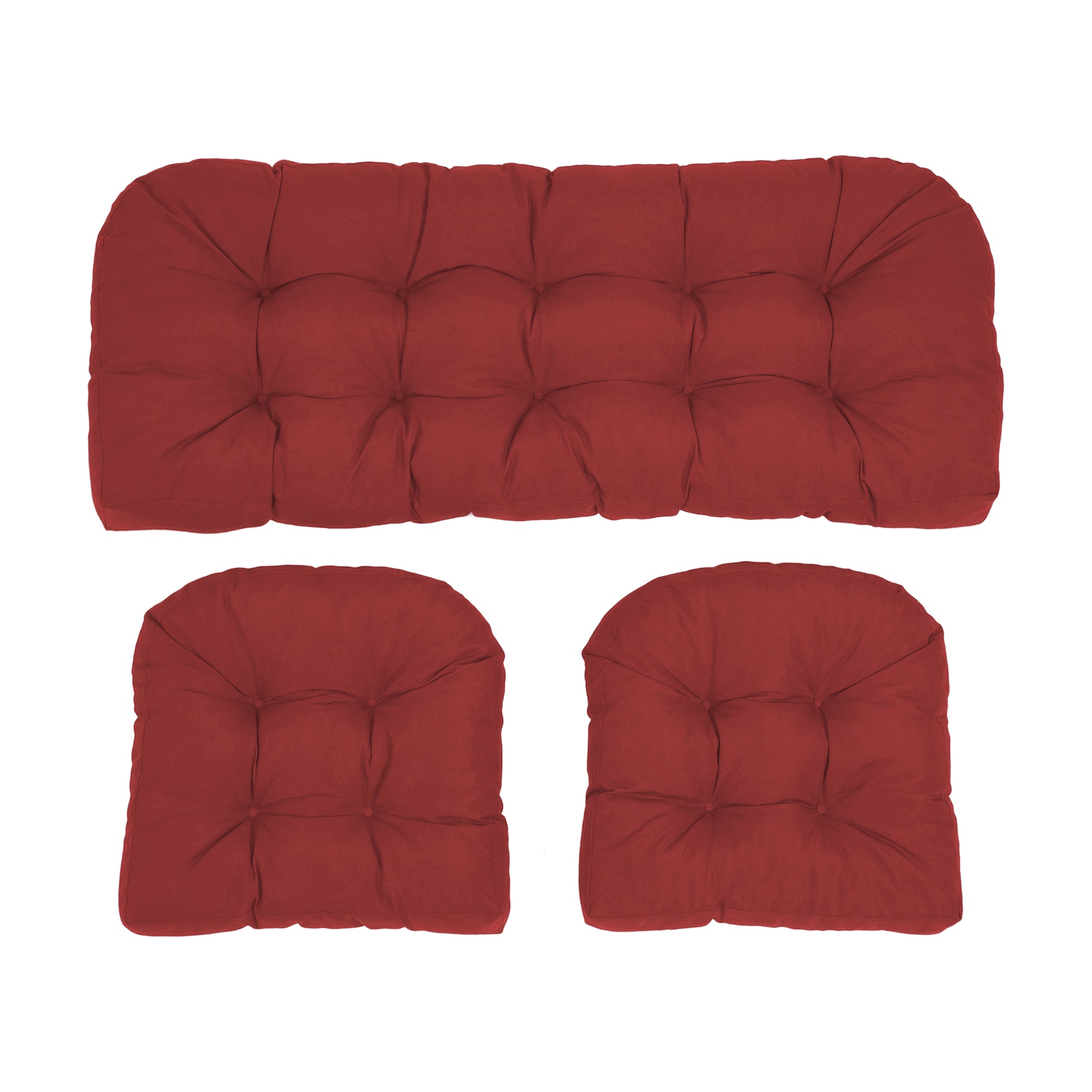 Wicker Chair Cushions Set of 3. Anti-Slip/Waterproof Patio Furniture Chair Cushions. Tufted Outdoor Furniture Cushions 4 Inch Extra Thick. image 5