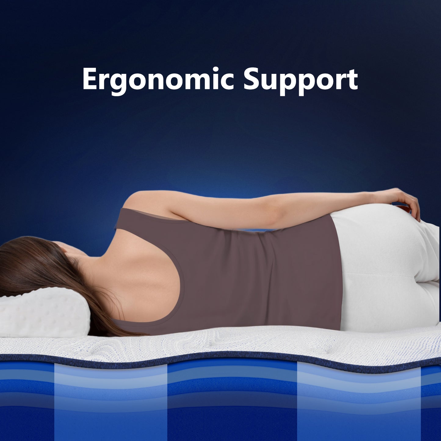 Bedstory Spine Align 13" King Firm Pressure Relieving Cooling Hybrid Mattress with Instant Touch Cooling Fabric, 360° Airflow Circulation & Air Boost Comfort Foam image 7