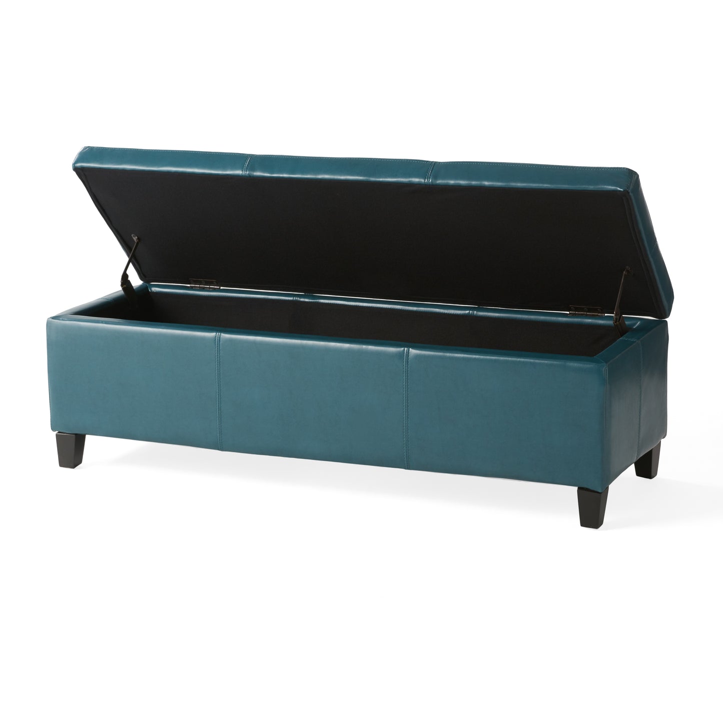 Upholstered PU Leather Storage Ottoman, Solid Wooden Legs (old sku 57742.00TEL) image 8