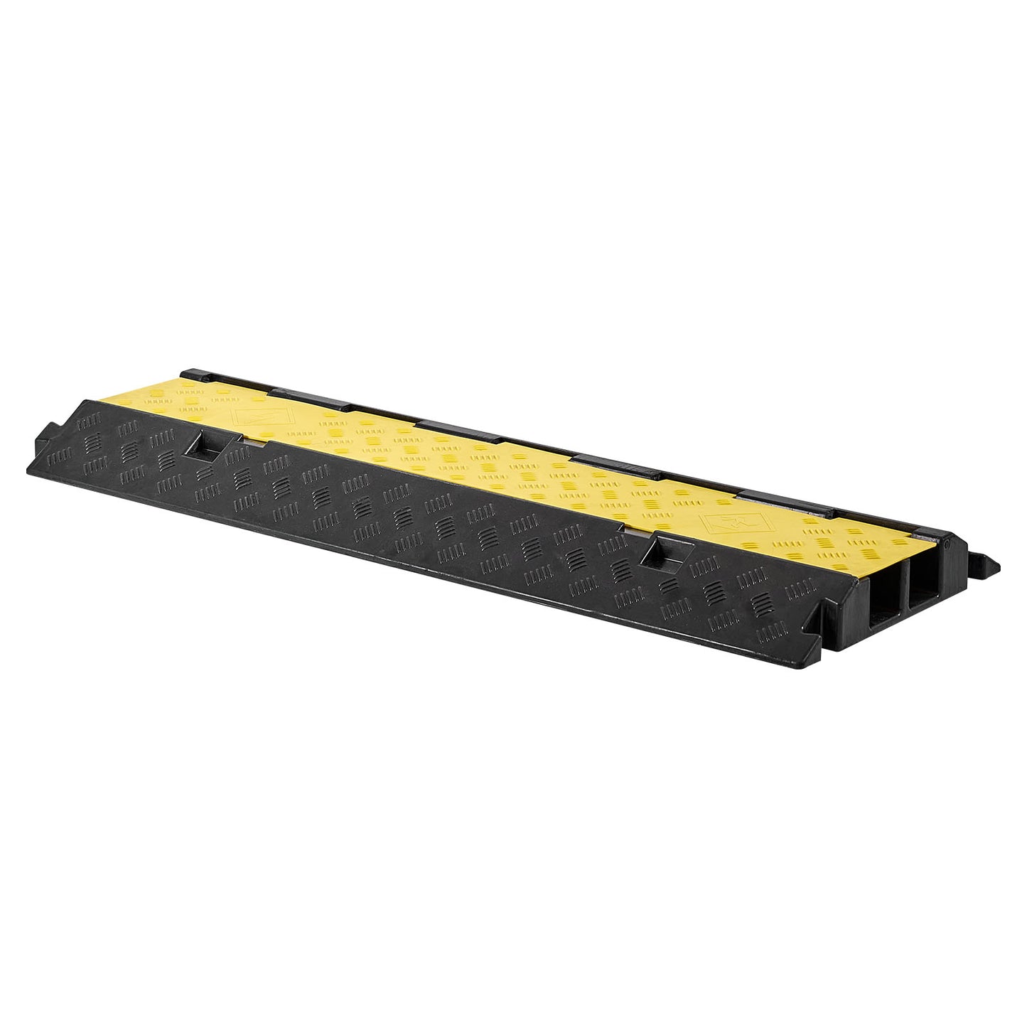 Cable Protector Ramp, 22,000 lbs/axle Capacity, 2 Channel Heavy Duty Rubber Cord Hose Wire Cover, 2.2 x 2 in Channel, Traffic Speed Bump with Flip-Open Top Cover, for Indoor Outdoor, 1 Pack image 10