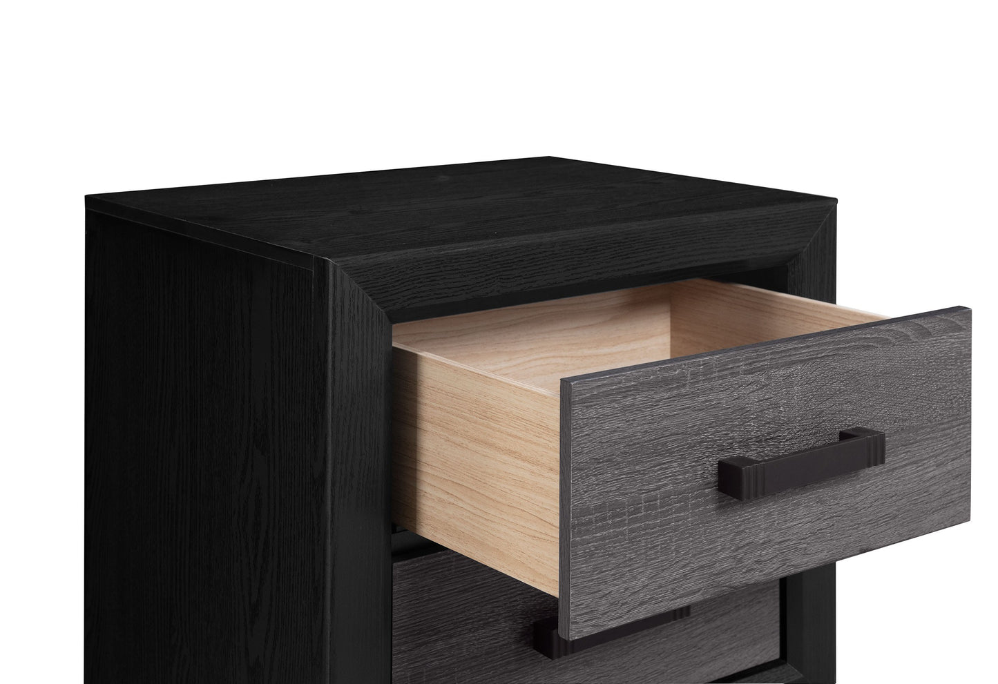SOLUTO GREY AND BLACK NIGHTSTAND image 4
