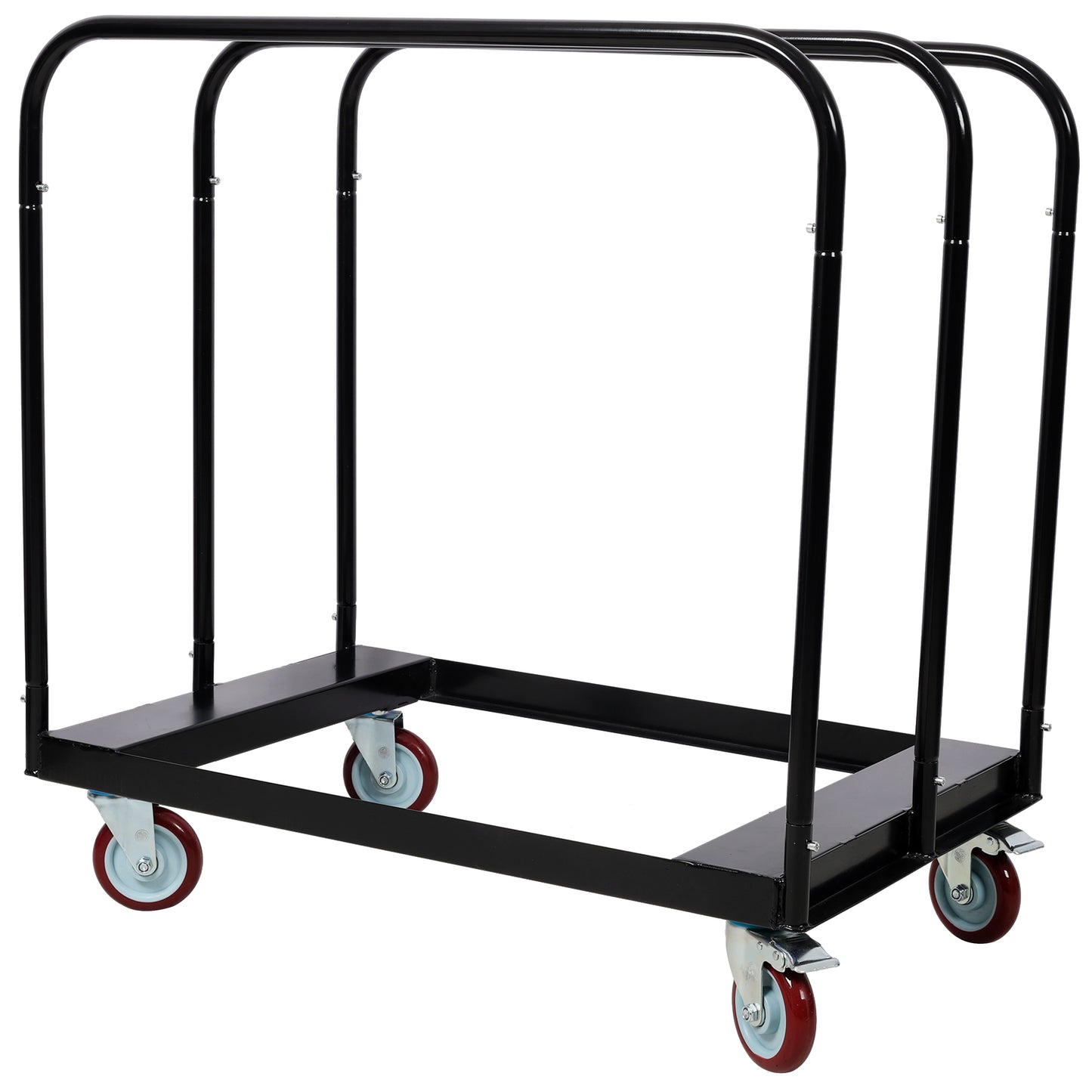 Heavy Duty Drywall Sheet Cart & Panel Dolly 1500lbs load capacity,Panel Service Cart,5 inch Swivel Casters,3 Side Handrails for Factory, Warehouse, Black image 4