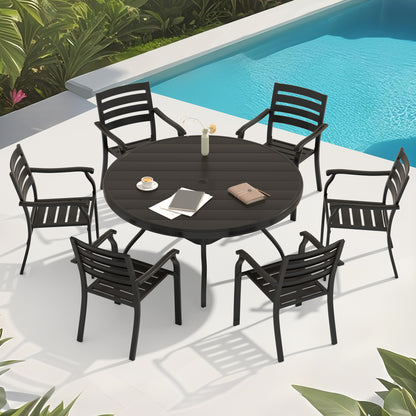 VRSHWO lron Terrace Dining Chairs, a Set of 2 Black Color Outdoor Chairs, Bistro Metal Chairs, All-Weather Outdoor Metal Dining Chairs, Suitable for Gardens, Terraces, and Swimming Pool image 10