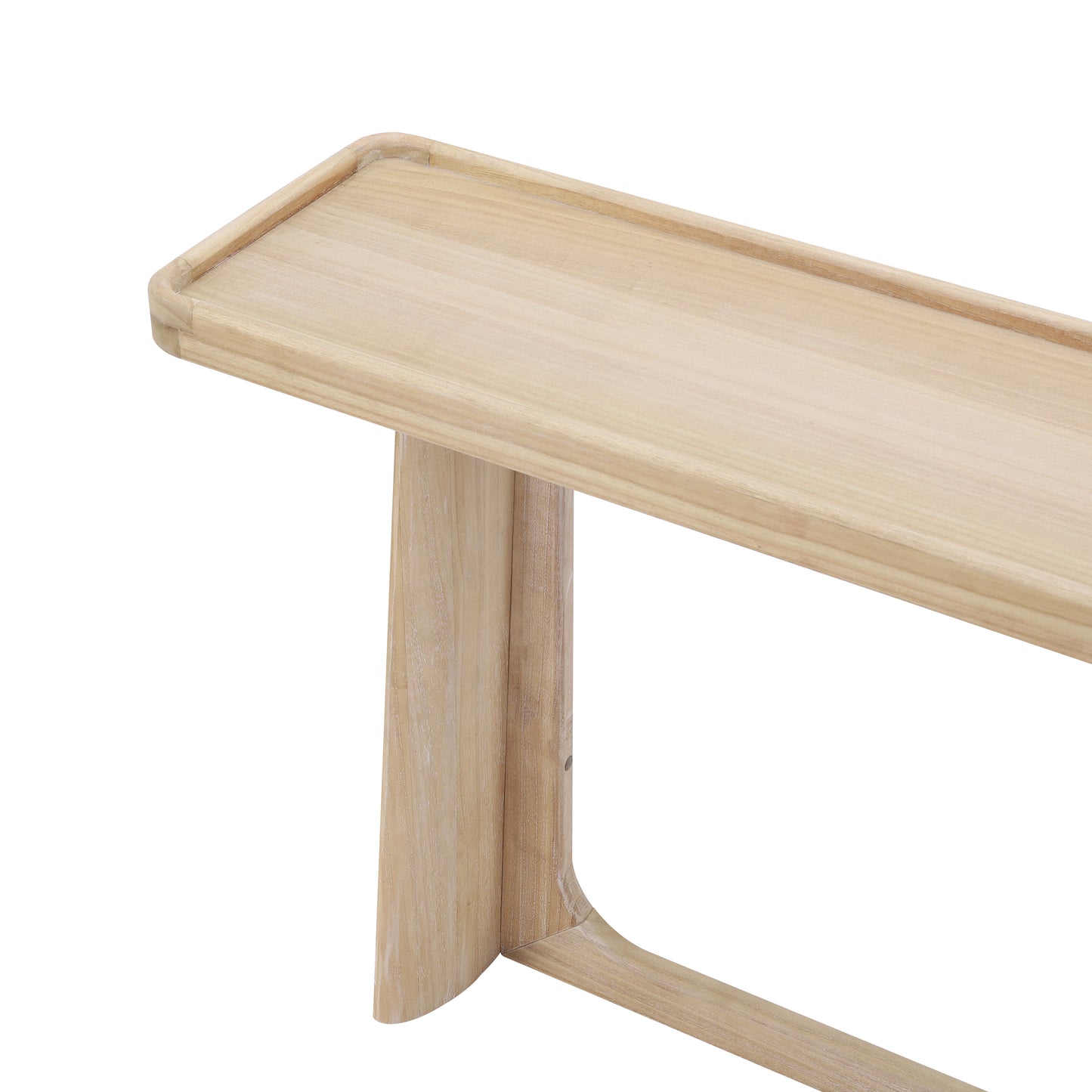 Farmhouse Console Table with Tray Top Design, Solid Wood Frame for Entryway, Living Room or Sofa Back, Natural image 8