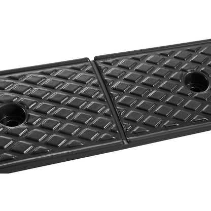 Rubber Curb Ramp, 33069 lbs Load Capacity, 2 Inches Rise Height Heavy Duty Rubber Threshold Ramp with Drainage Tank for Wheelchairs, Strollers, Motorcycles, Cars, Lawn Mowers & Trailers, 2 Pack image 6