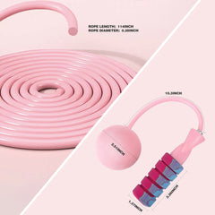 Adjustable Rope or Ropeless 2 in 1 Jump Ropes Training Skipping Fitness Weighted