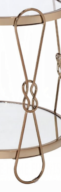 Zekera Mirrored & Champagne Finish End Table image 5