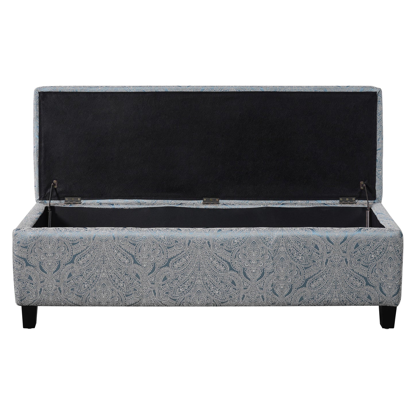 Indoor Jacquard Storage Ottoman Bench - Upholstered Entryway Bench with Hidden Storage, 300lbs Weight Capacity for Living Room, Bedroom & Hallway image 9
