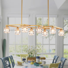 Crystal Chandelier for Dining Room - 8-Light Modern Fixture