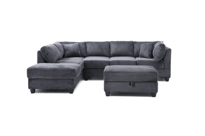 Perth G00235B-SC Sectional(Ottoman Not Include), Gray image 3