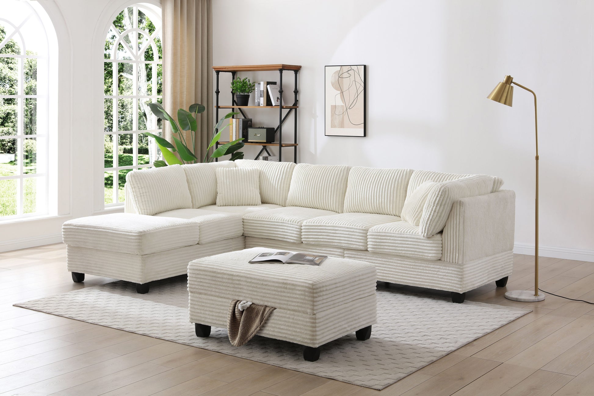 Perth G00239B-SC Sectional(Ottoman Not Include), White image 1