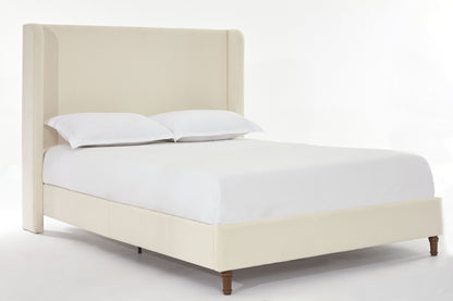 Harper Tall Headboard Upholstered Bed / 54" High Headboard / Elegant Simplicity / No Box Spring Needed / Easy Assembly / California King / Ivory Boucle image 11