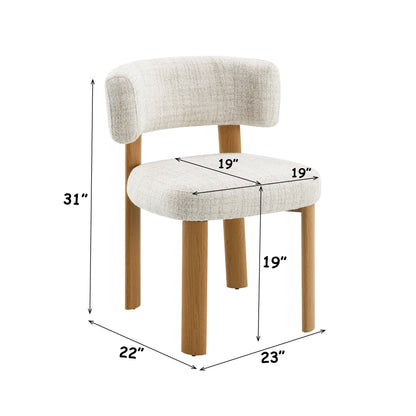 Ogin Beige Chenille & Gray Side Chair (Set of 2) image 3